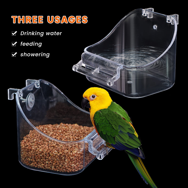 Bird Parrot Food Tray for Small Birds