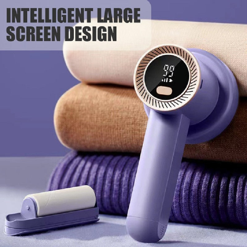 Electric Lint Remover Shaver with LED Digital Display Sweater Couch