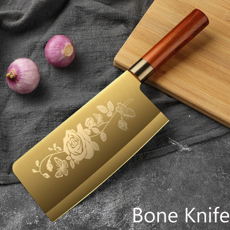 New Style Golden Titanium Plated Kitchen Knives