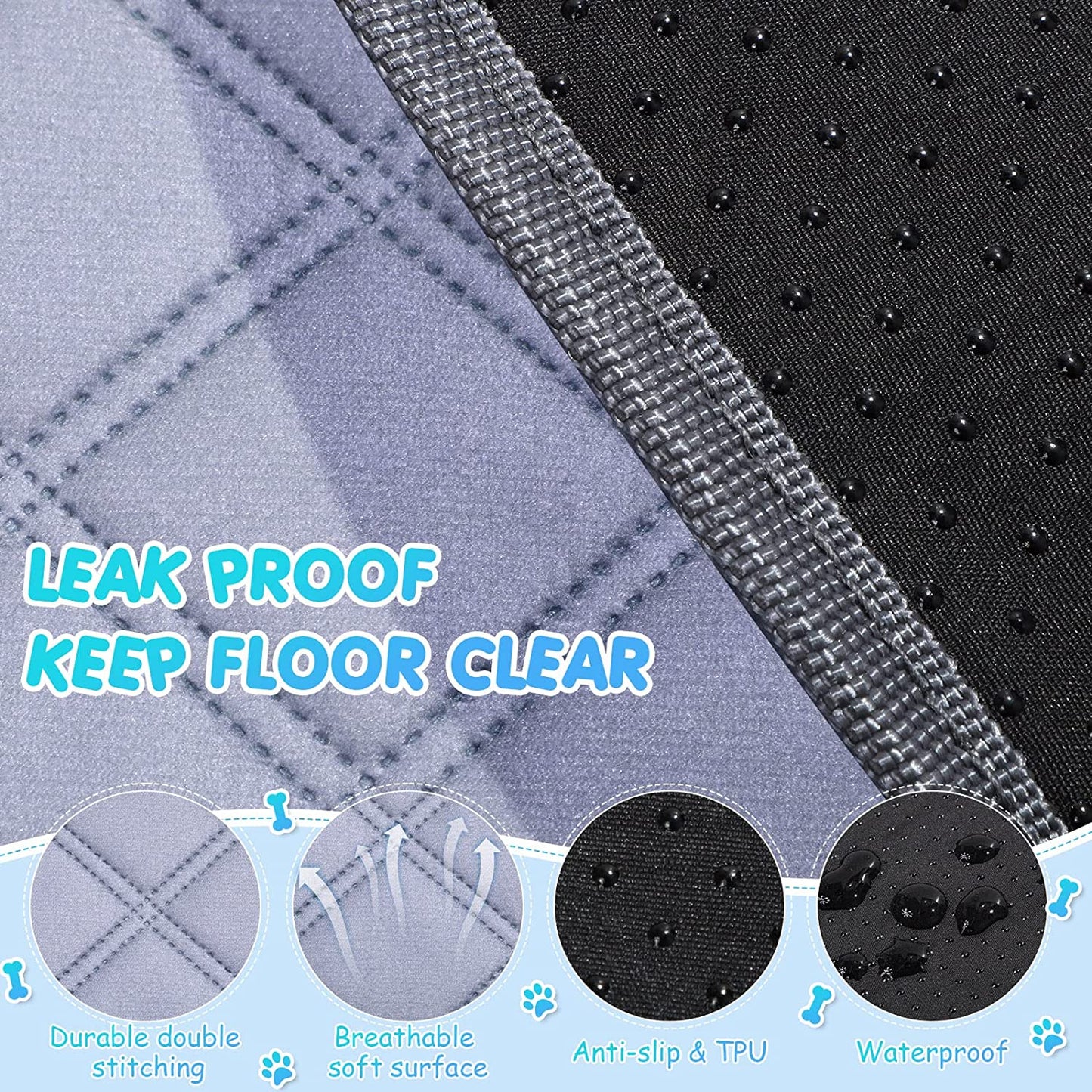 Reusable Dog Pee Pad 4 Layer Super Absorbent Pet Diaper Mat