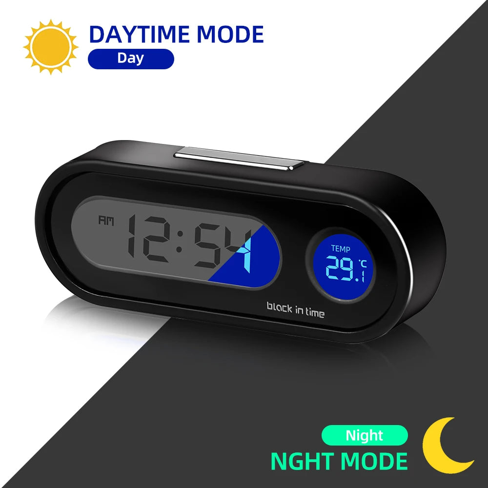 AutoTime Mini Electronic Car Clock with Luminous Display