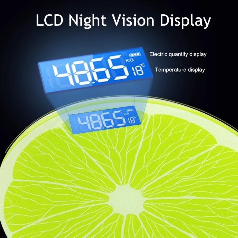 Cartoon Lemon Pattern Weight Scale For personal Health