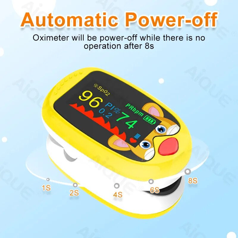 Rechargeable Child Finger Clip Medical Oximeter