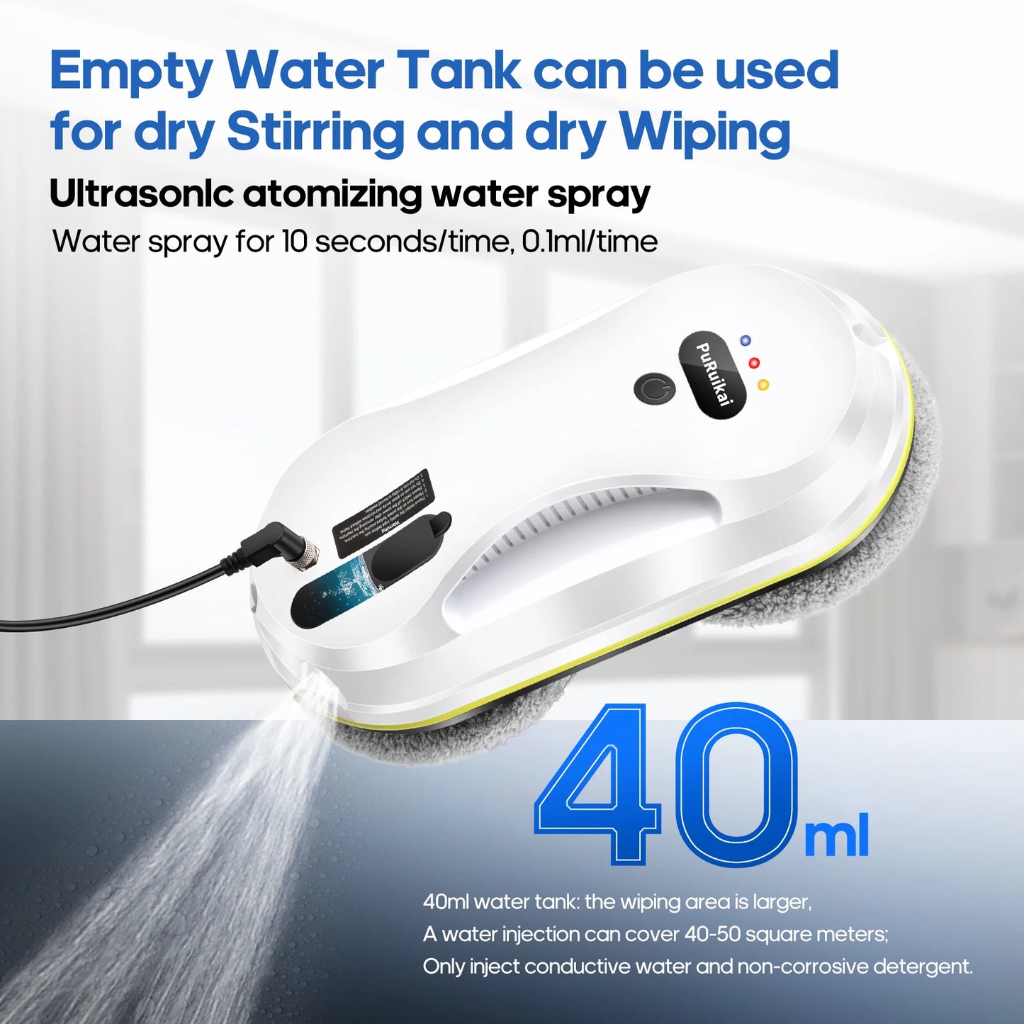 automatic water spray window cleaning robot