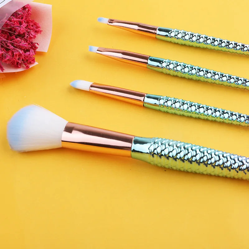 Mermaid Makeup Brushes Set