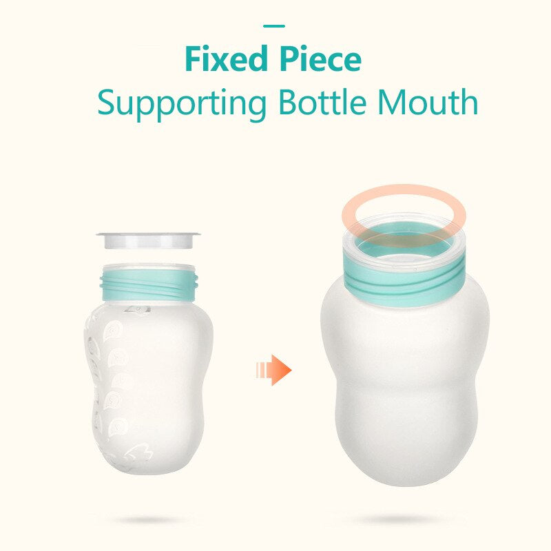 180ML Baby Silicone Feeding Bottle Infant Milk Bottle