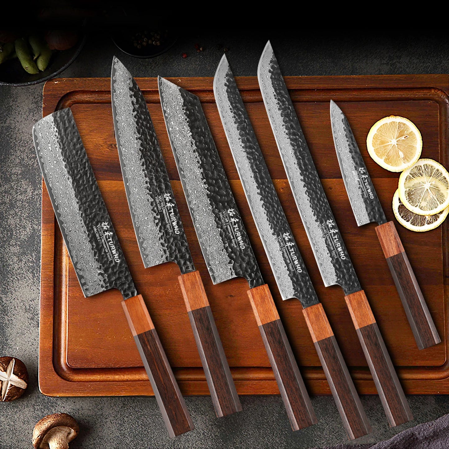 Hand Forged Kitchen Knives Set