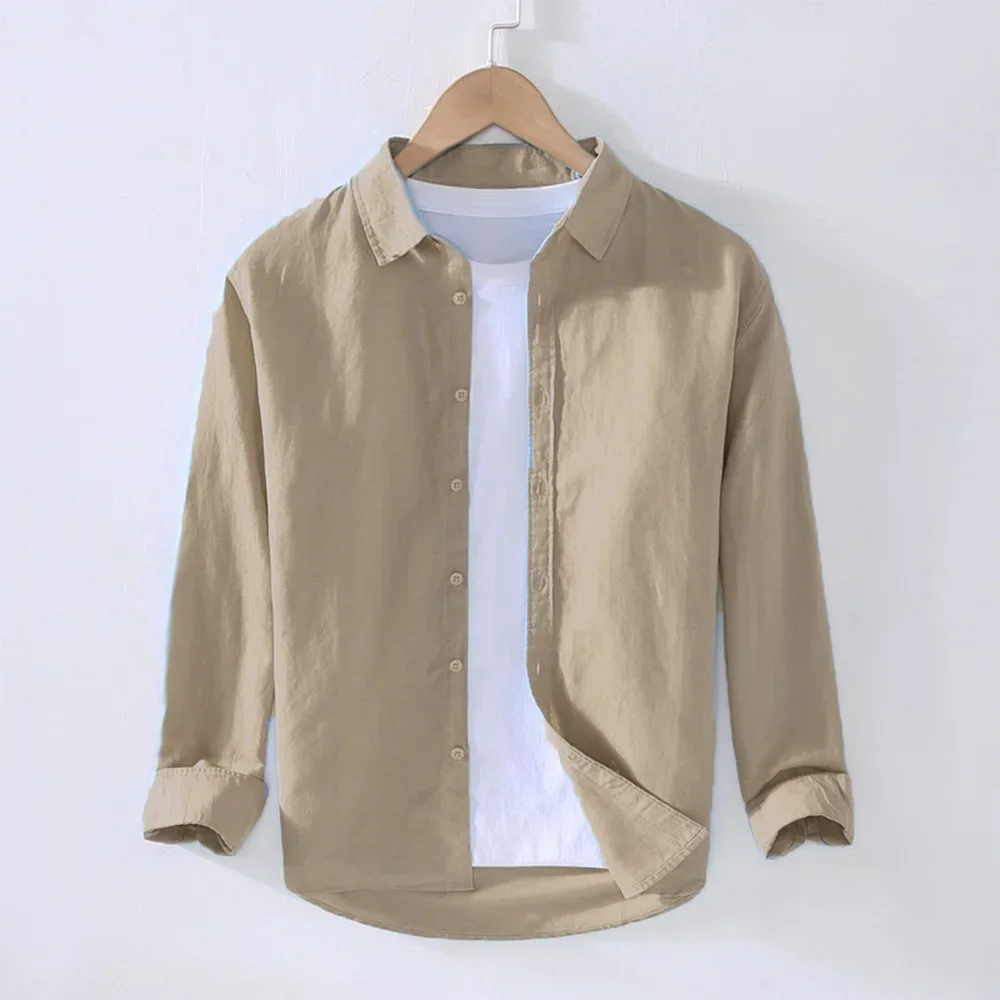 Men's Autumn Cotton Linen Beach Shirt