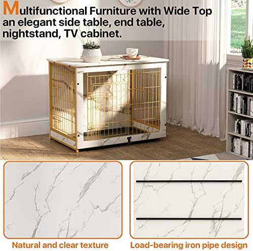 Dog Crate Furniture with Cushion