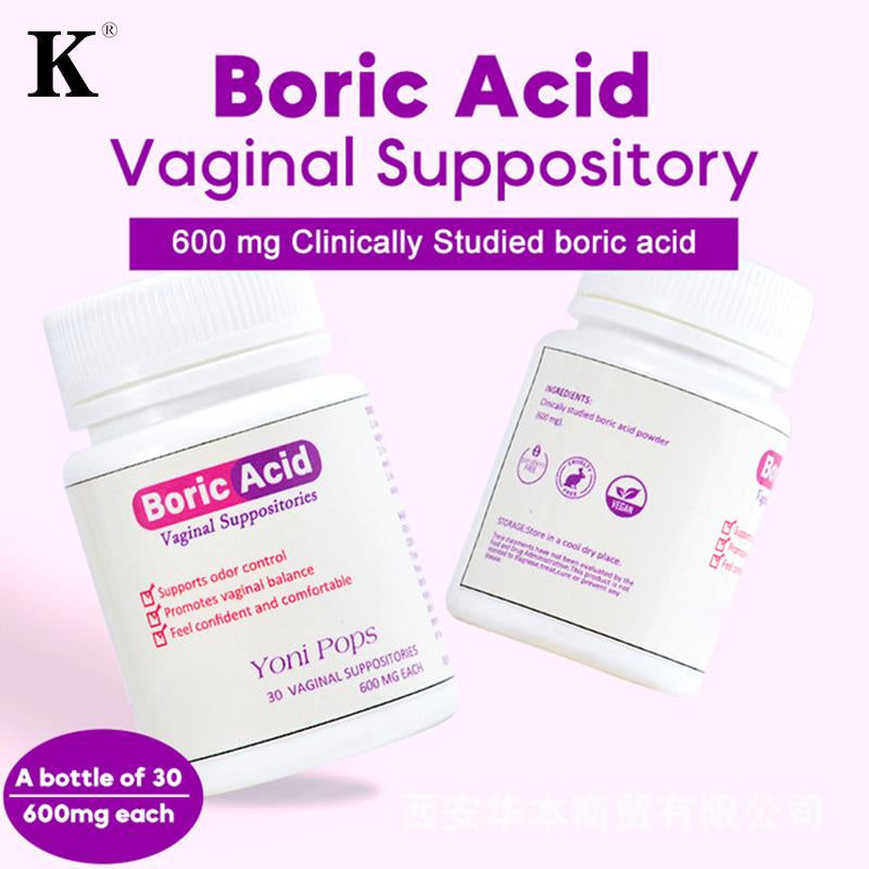 Medical Grade Boric Acid Vaginal Suppositories Intimate for Health Support