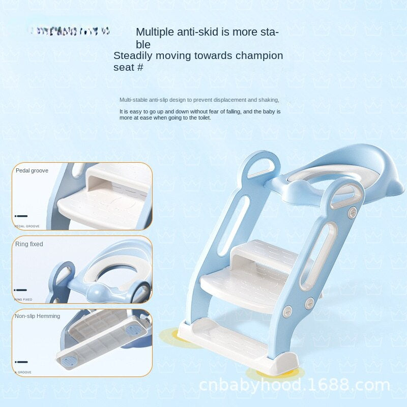 Infant Potty Seat Urinal Backrest Training Chair with Step Stool Ladder