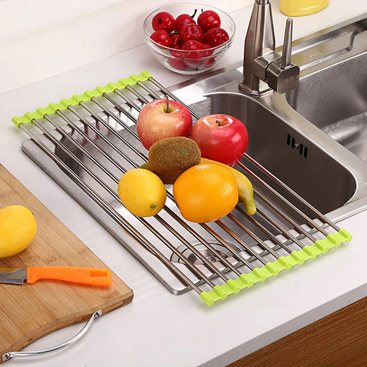 New Stainless Steel Foldable Sink Drain Rack