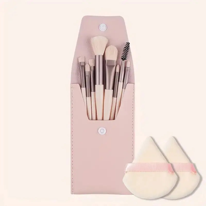 Variety of brushes designed for different purposes makeup brushes set