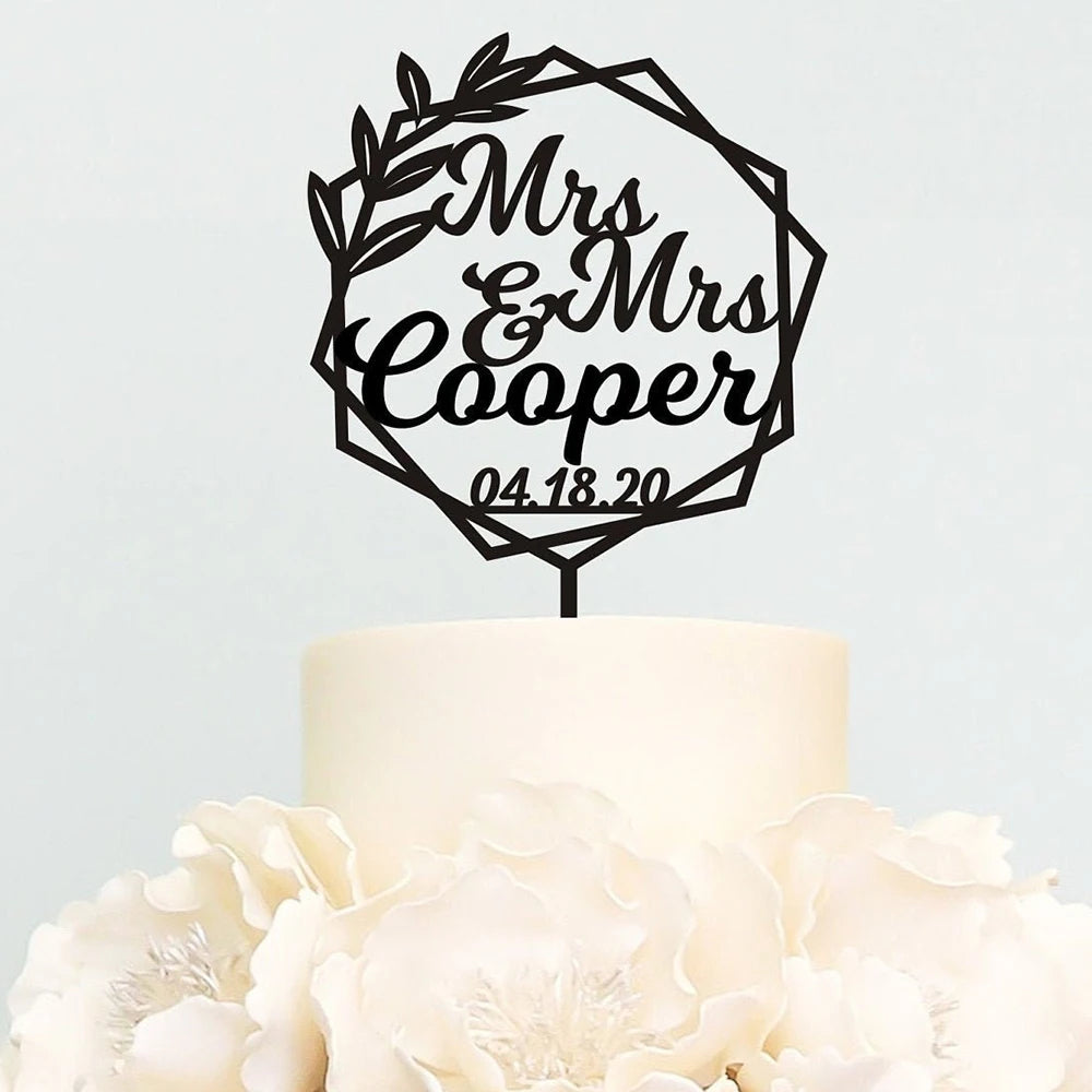 Personalized Rustic Wedding Cake