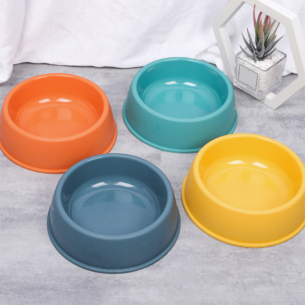 Colorful Plastic Single Bowl for Dog & Cat Pet Feeding Supplies