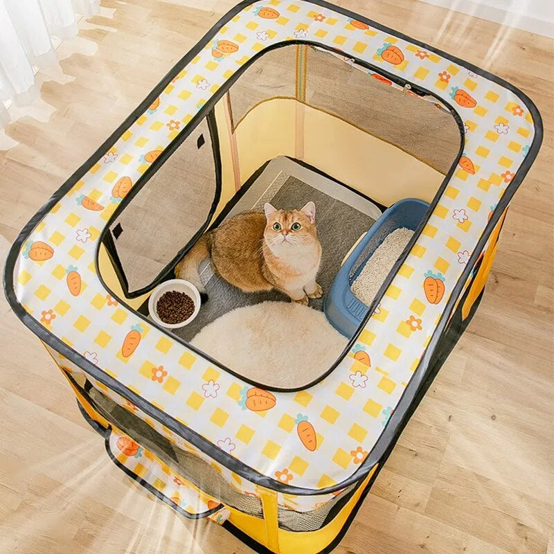 Sweet Cat Bed Basket Cozy Tent Folding Tent