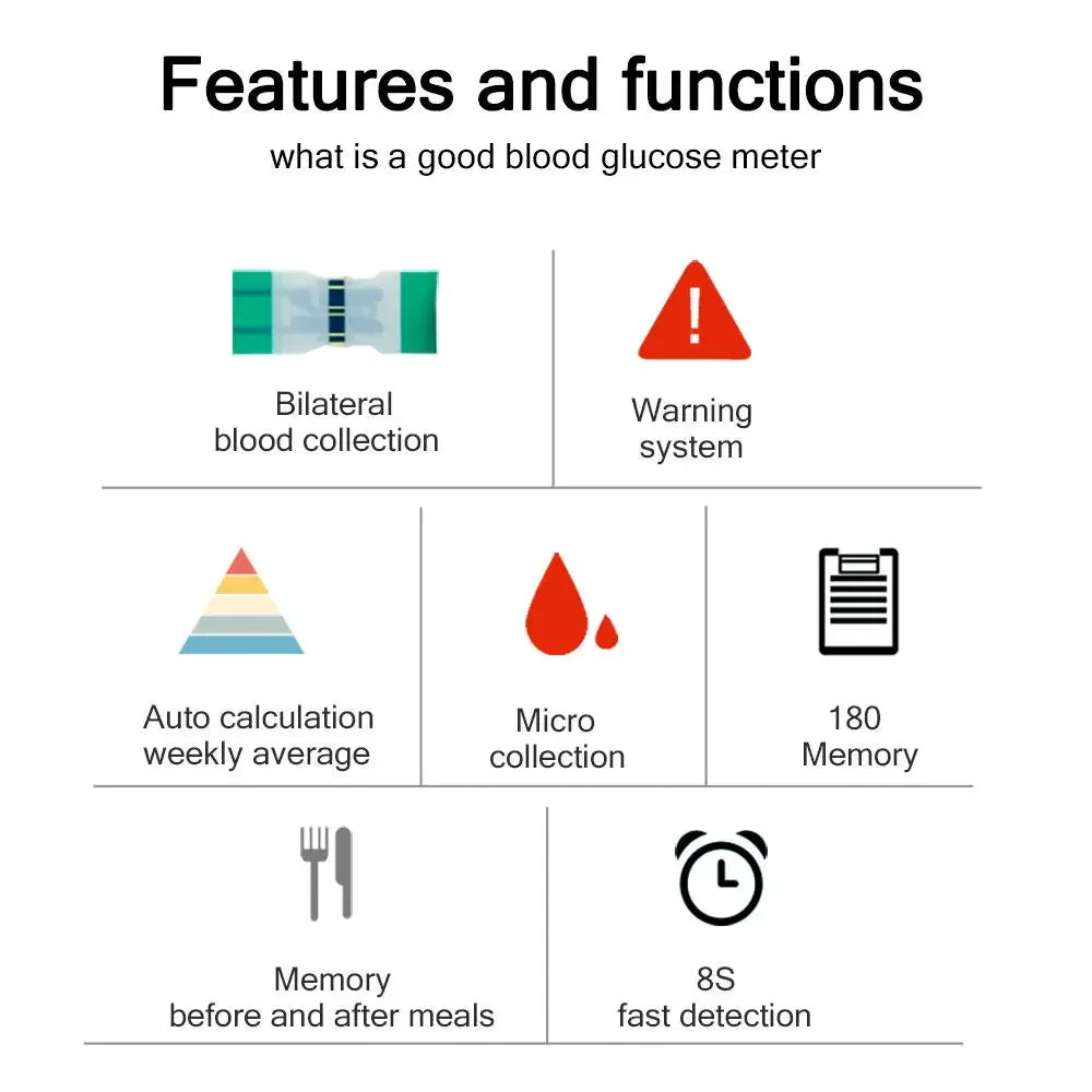 Lancet bloed glucose test strip yasee gls-77 health monitor