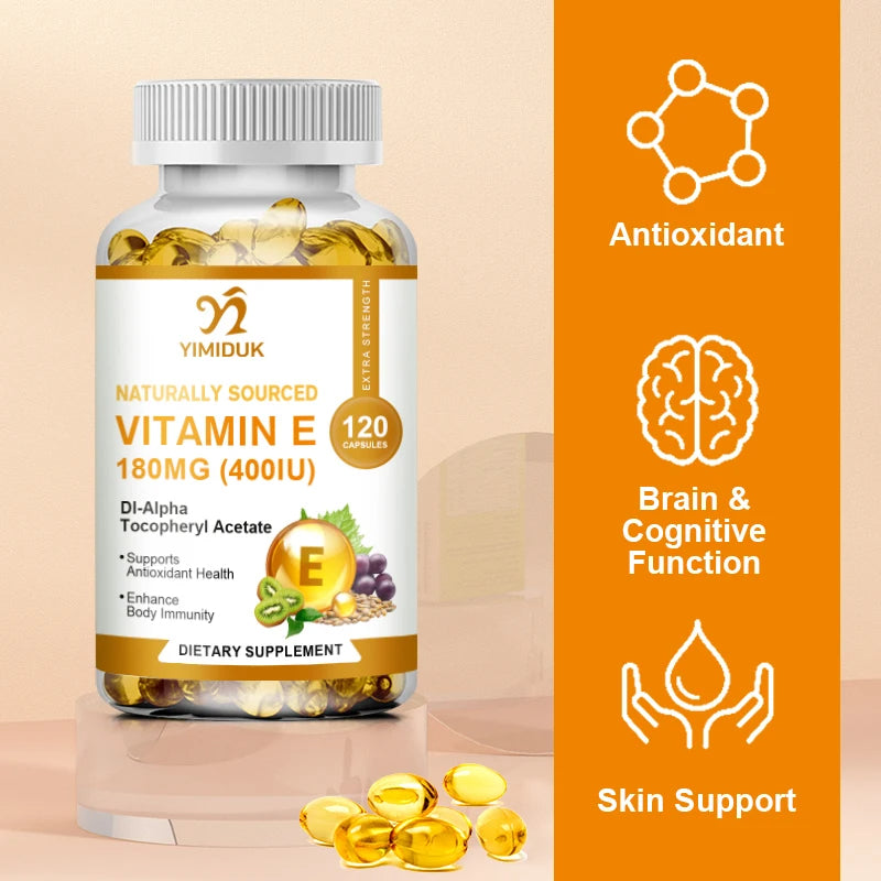 Vitamin E Immune System & Skin Nutrition Support Capsules