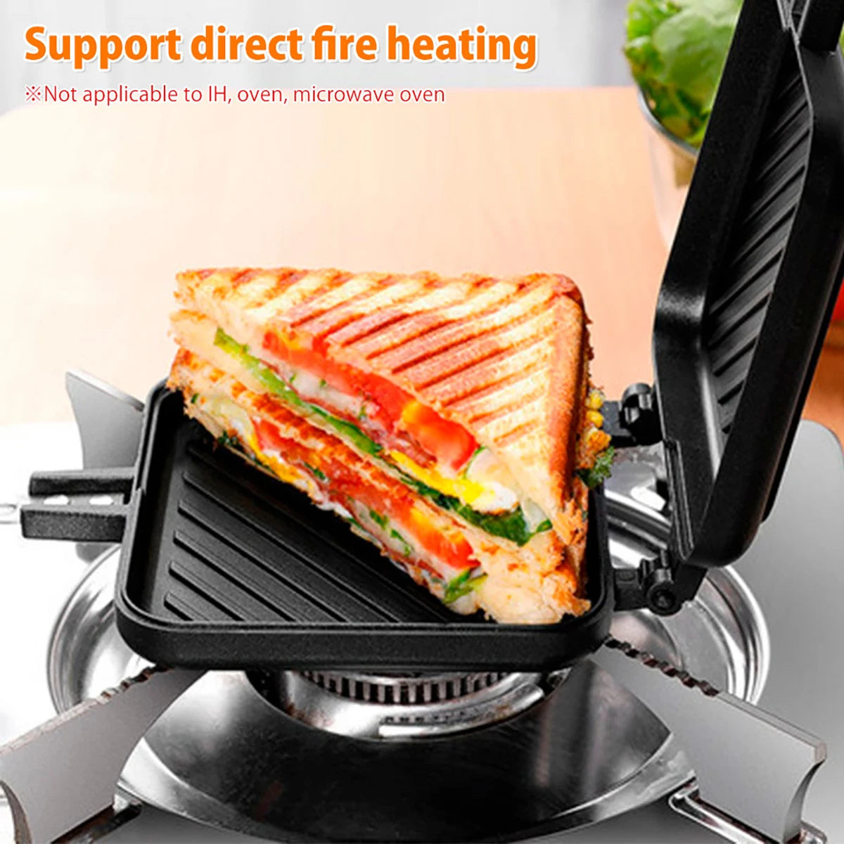 Aluminum Alloy Double Side Bread Frying Pan