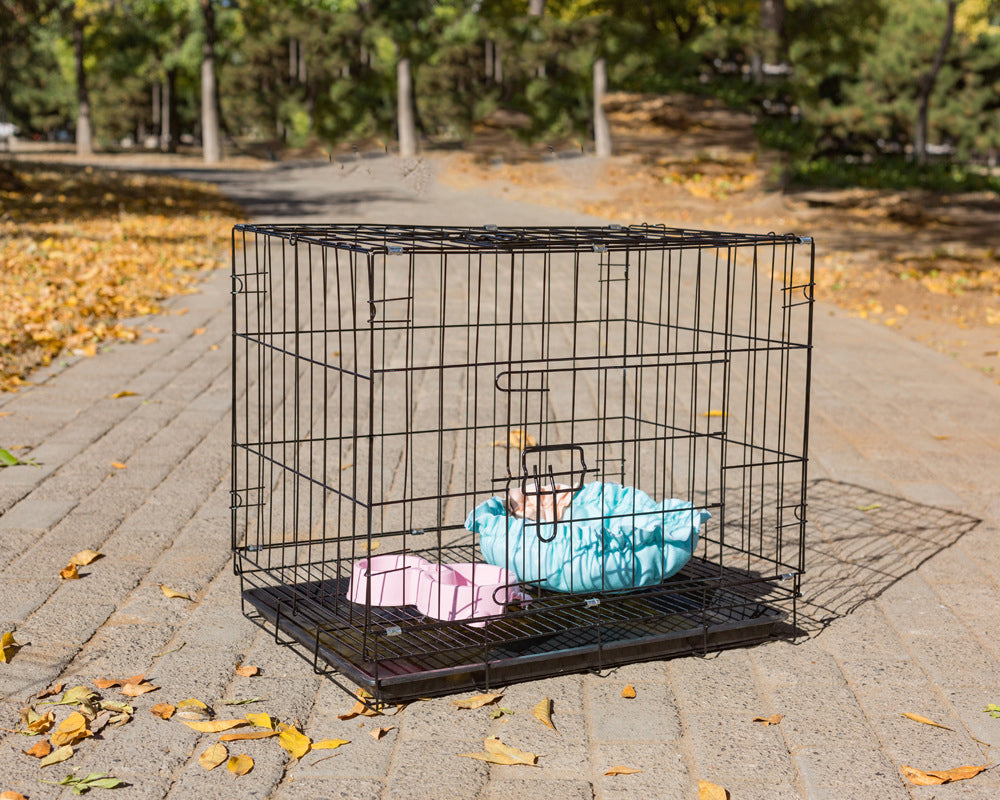 Kitten Puppy Cage Pure Metal Foldable Portable Pet Cage