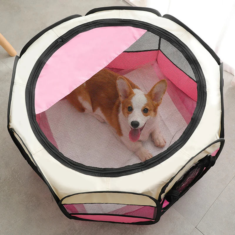 Portable Pet Cage Folding Playpen Puppy Kennel pent