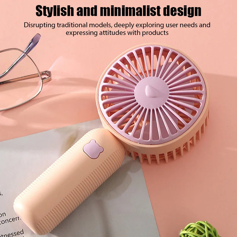 Mini Portable Fans Handheld USB Rechargeable Air Cooler Fan