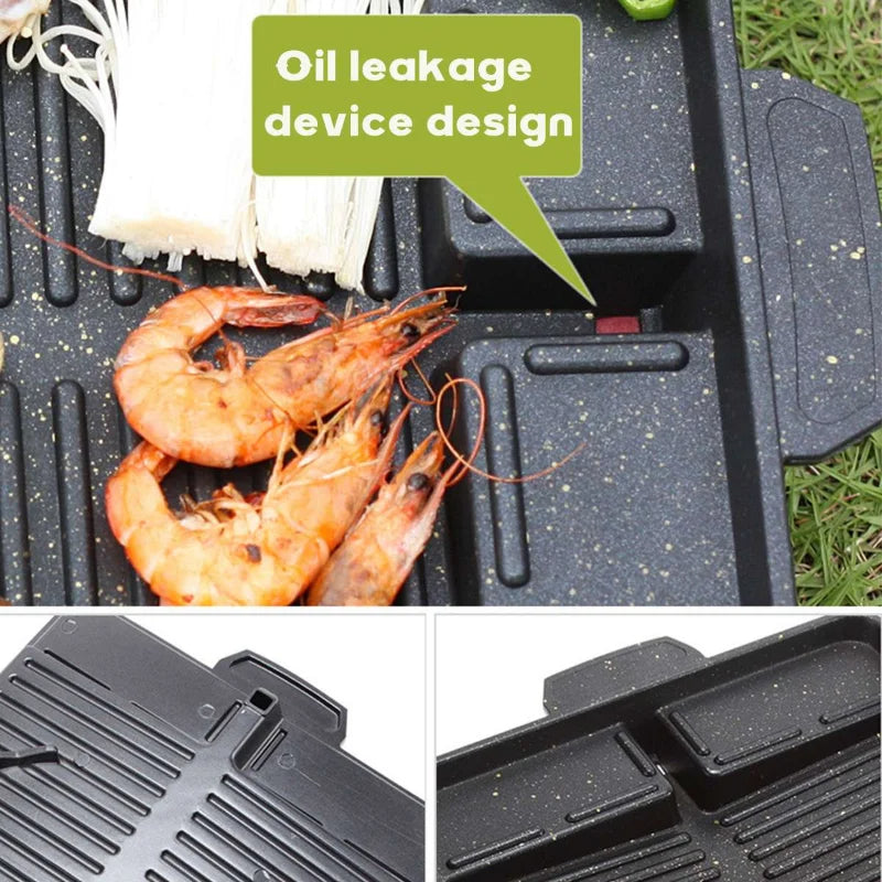 Portable Non-Stick Coating Butane Gas Stove Cooker Plate