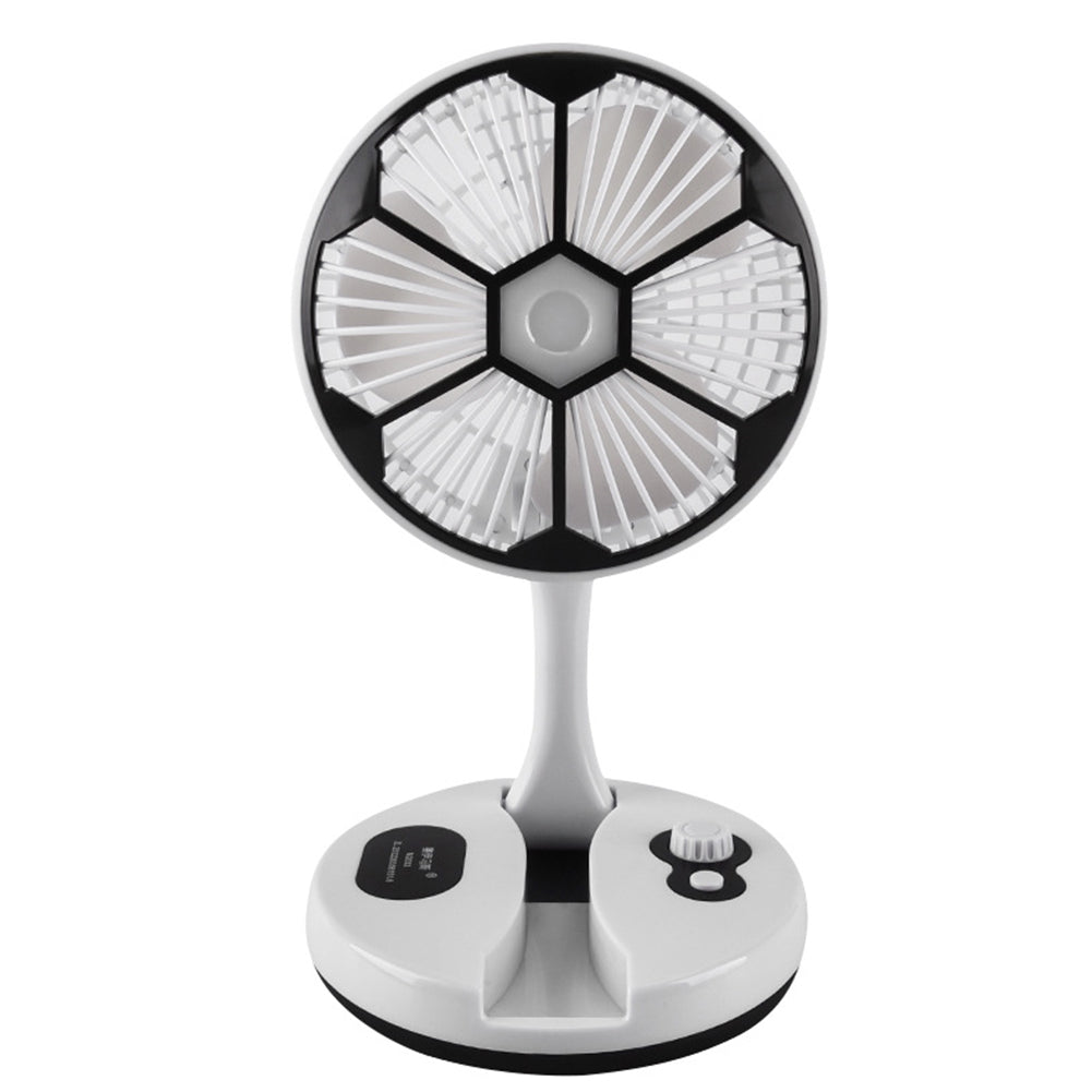 USB Electric Fan 5V 2W Folding Desk Lamp Fan Retractable Type-C Charging Low Noise