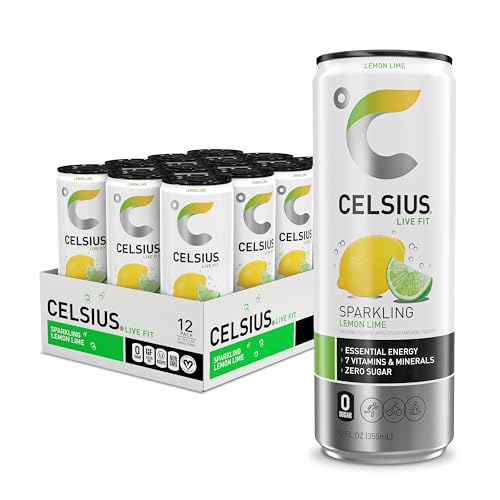 CELSIUS Sparkling Lemon Lime, Energy Drink, 12 Fl Oz