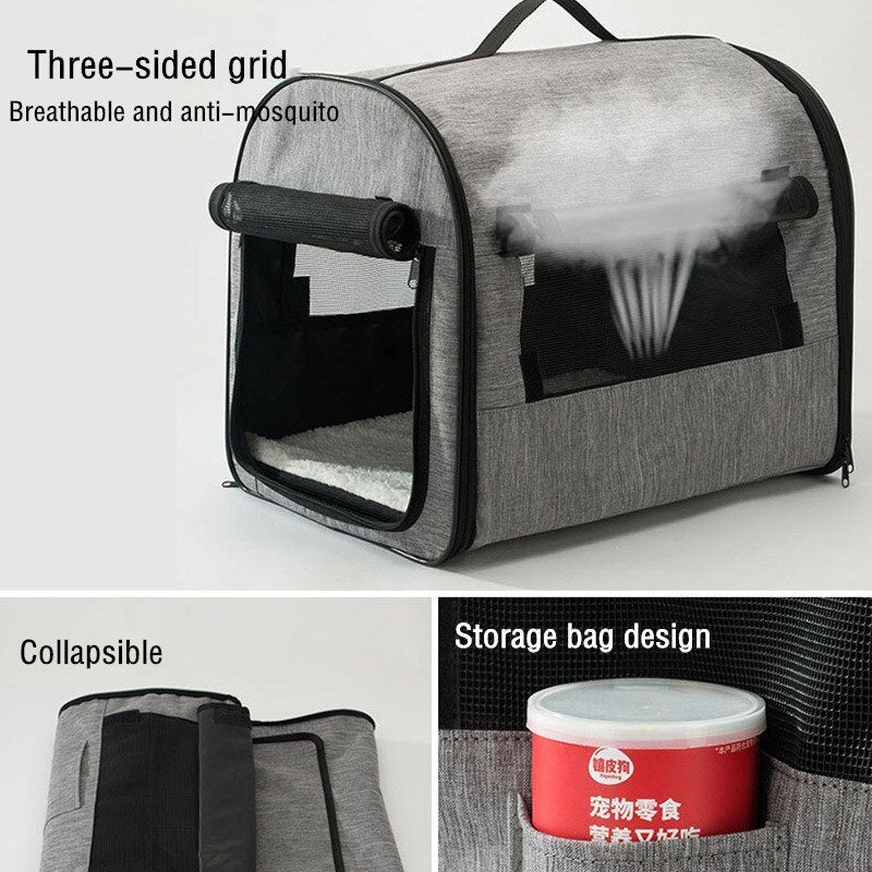 Winter Warm Pet Tent Folding Dog House Pet Car Carrier Bag