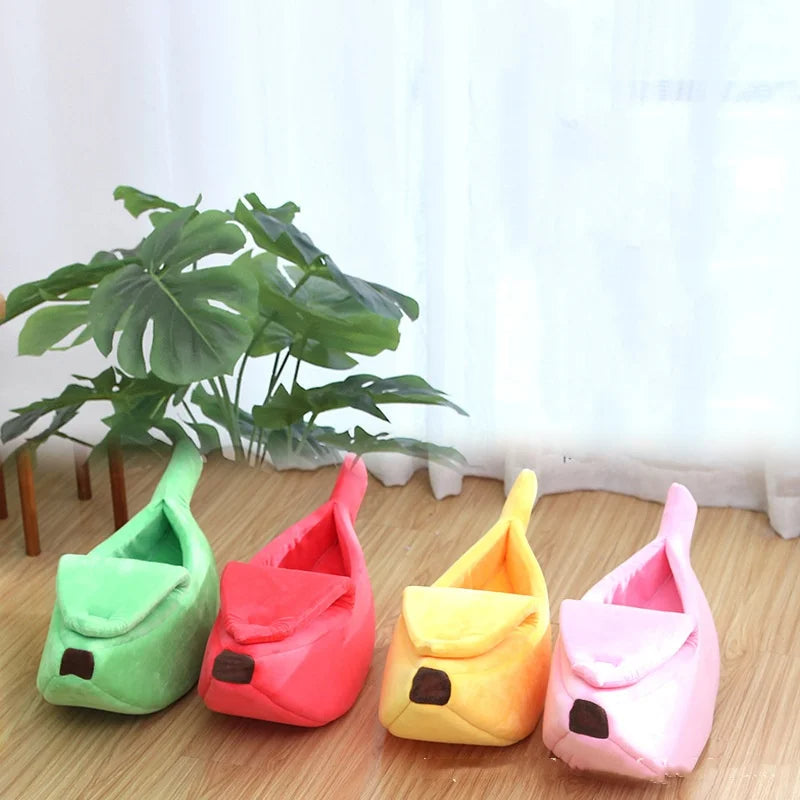 Multicolor Banana shape Cat Bed