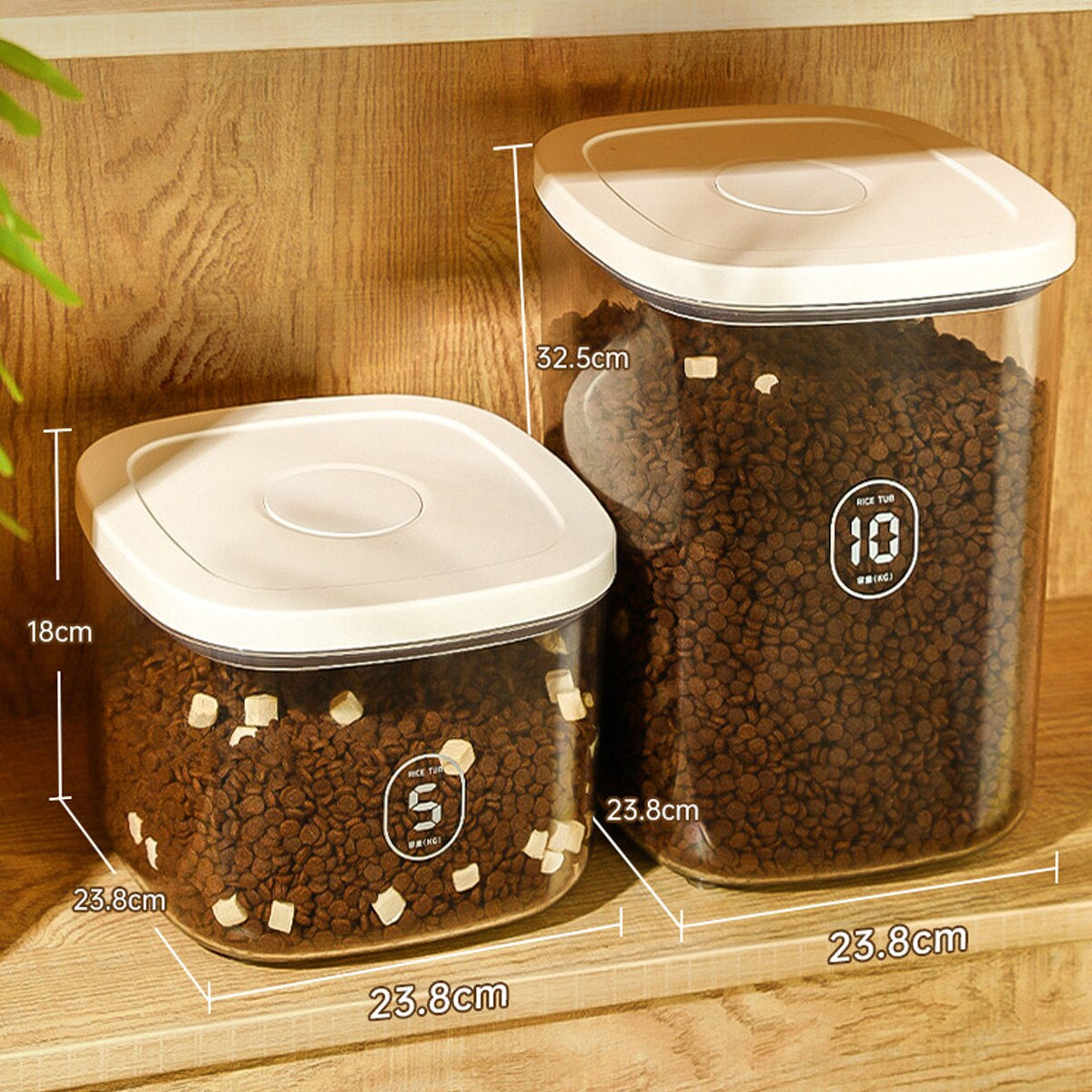 Airtight Pet Food Storage Container in Vacuum Storage Bin