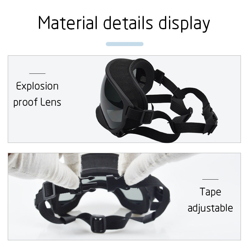 Adjustable Strap for Travel Skiing and Anti-Fog Pet Goggles