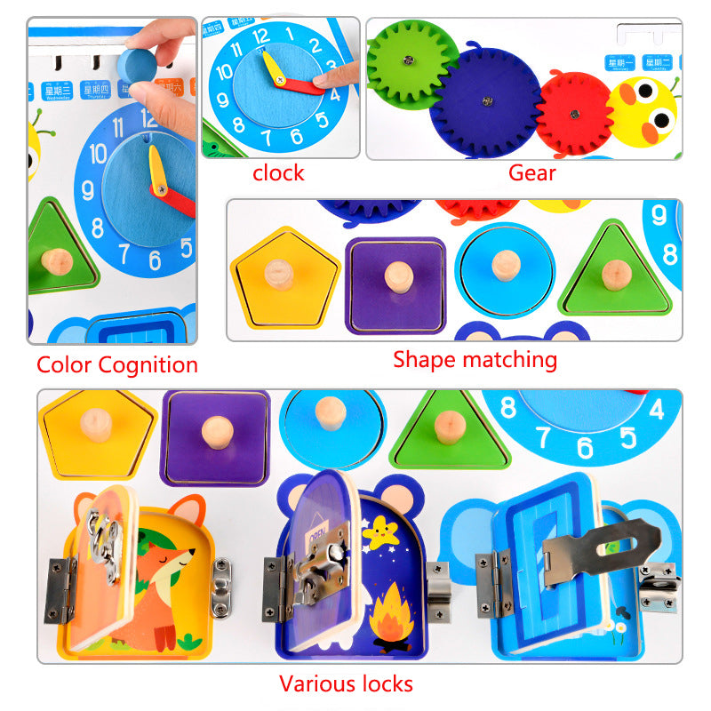 Baby Busyboard Early Education Learning Skill Lock