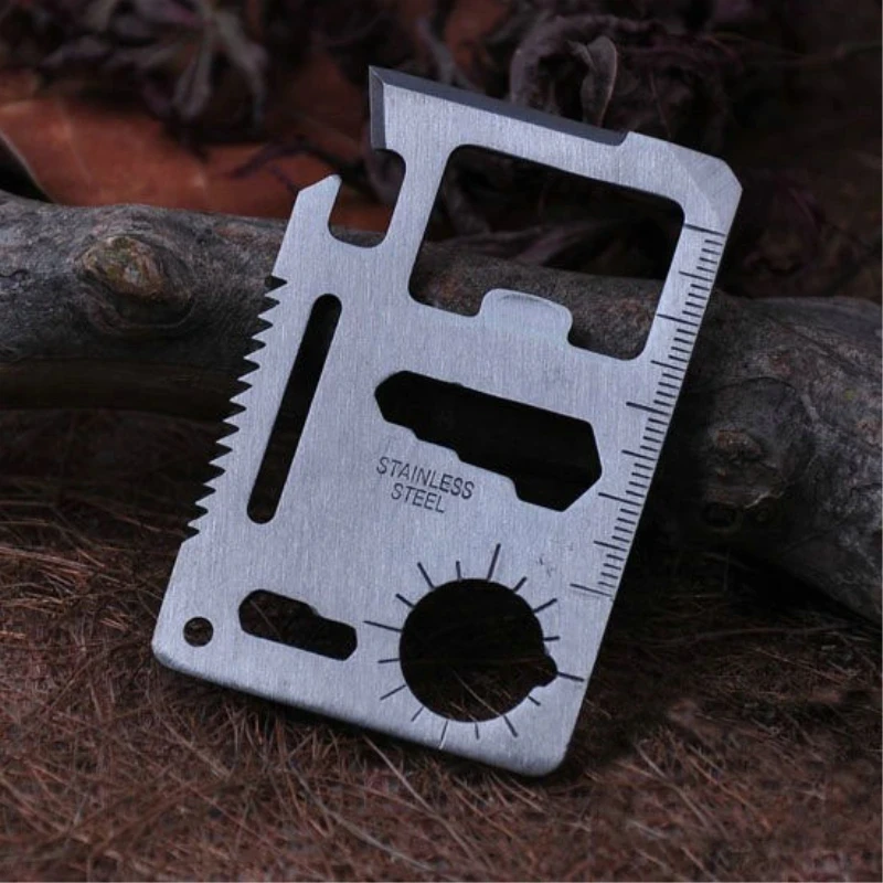 11 in1 Multipurpose Gadget Outdoor Camping Opener Wallet Kit