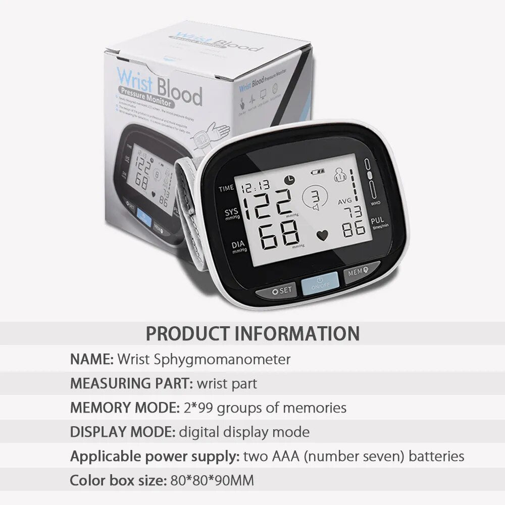 Automatic Digital Pulsometer Sphygmomanometer in Health Monitor