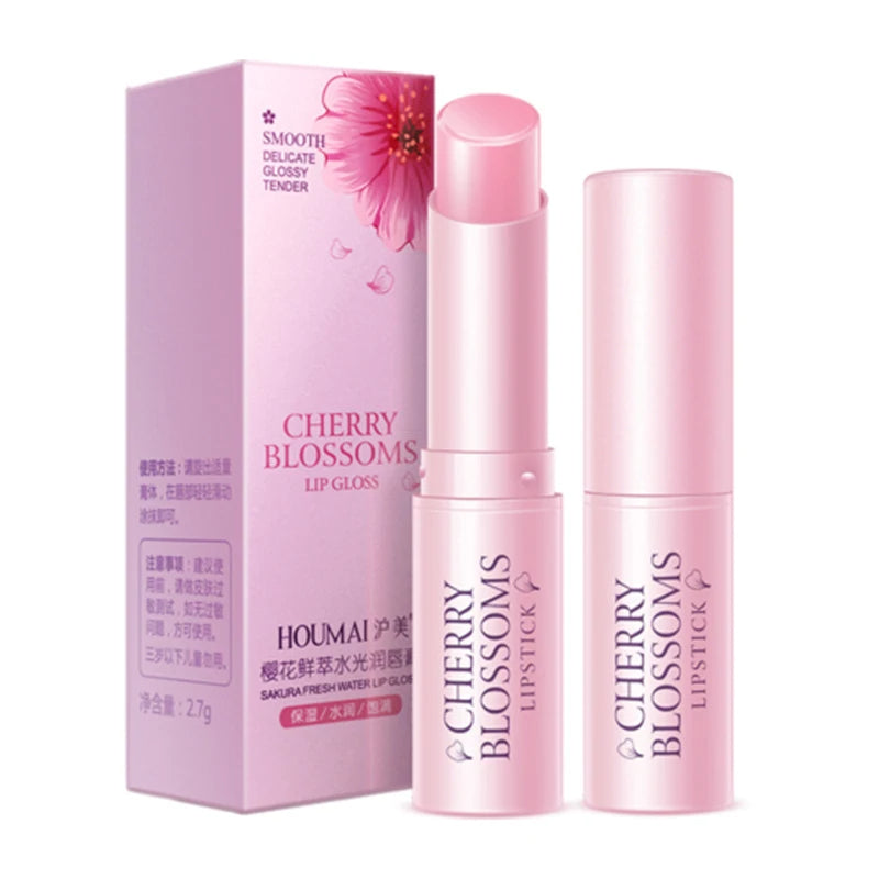 Cherry Blossom Kisses: Moisturizing Color-Change Lip Balm