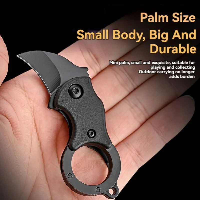 NEW Mini Keychain Pocket Fixed Blade Multi EDC Tool with Chain