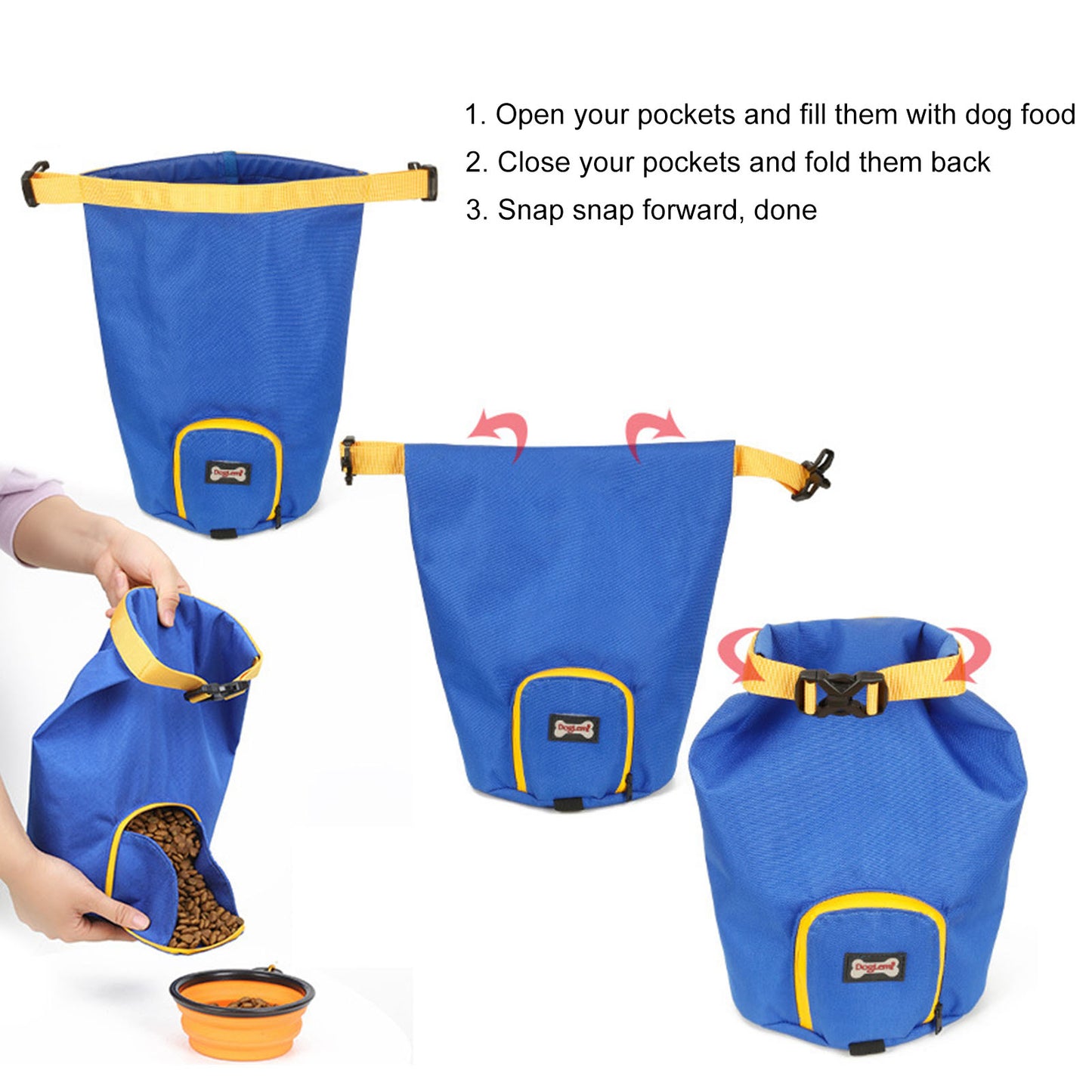 Waterproof Collapsible Pet Food Travel Bag