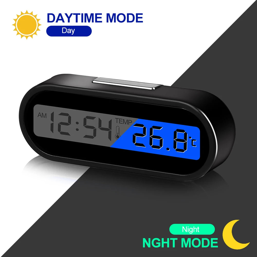 AutoTime Mini Electronic Car Clock with Luminous Display