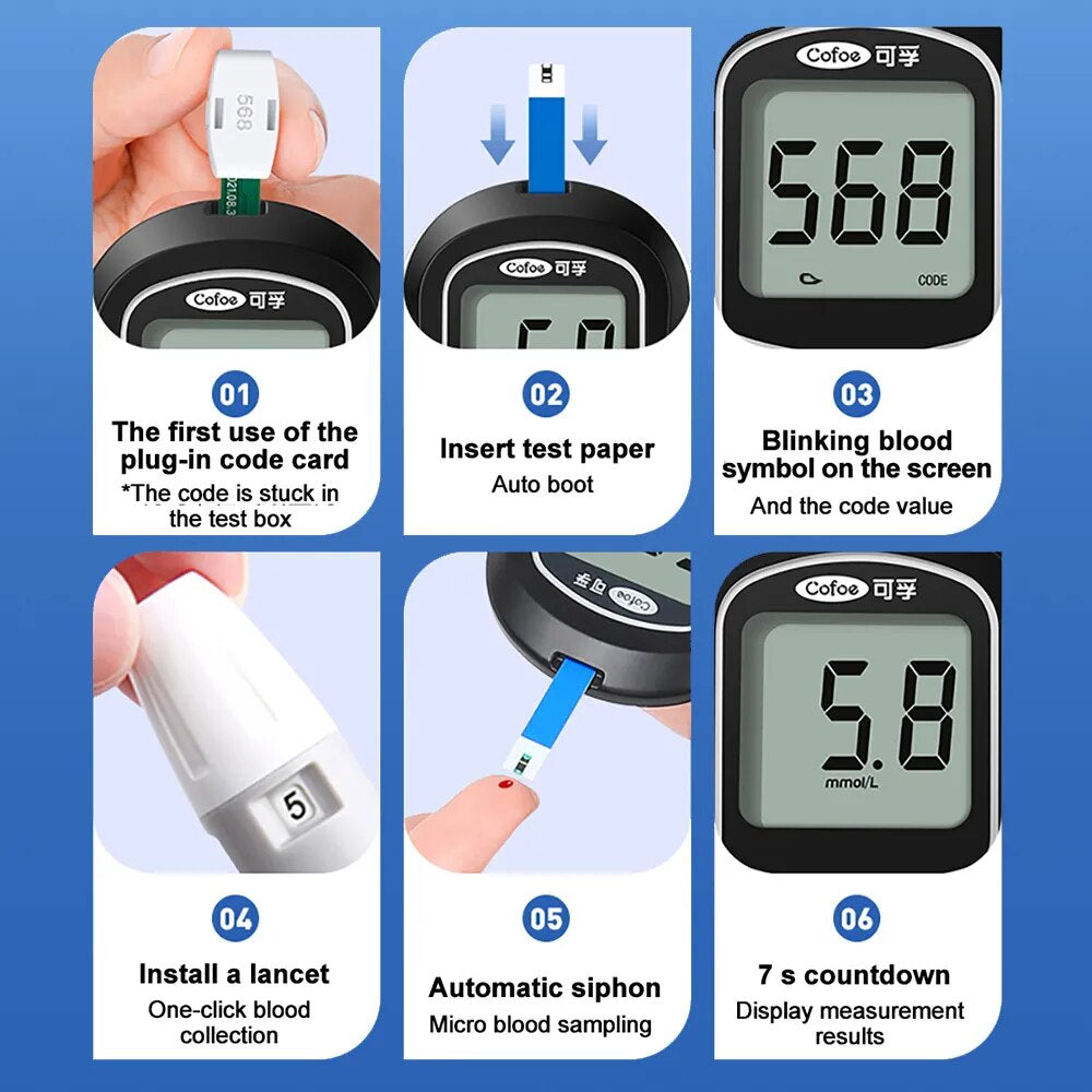 Blood sugar monitor For diabetes tester health Device