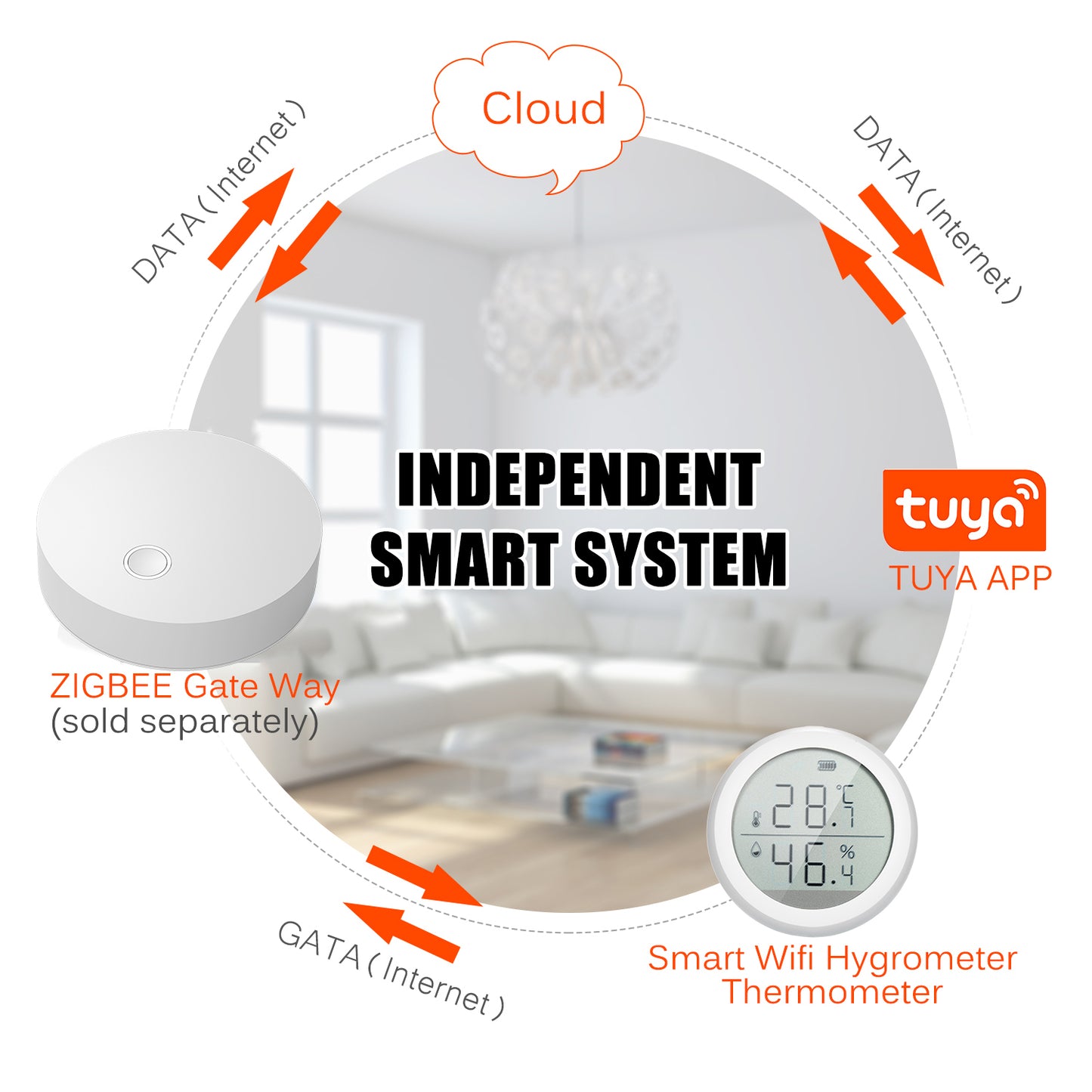 WiFi Thermometer Hygrometer Smart Temperature Sensor Gauge safety for kids