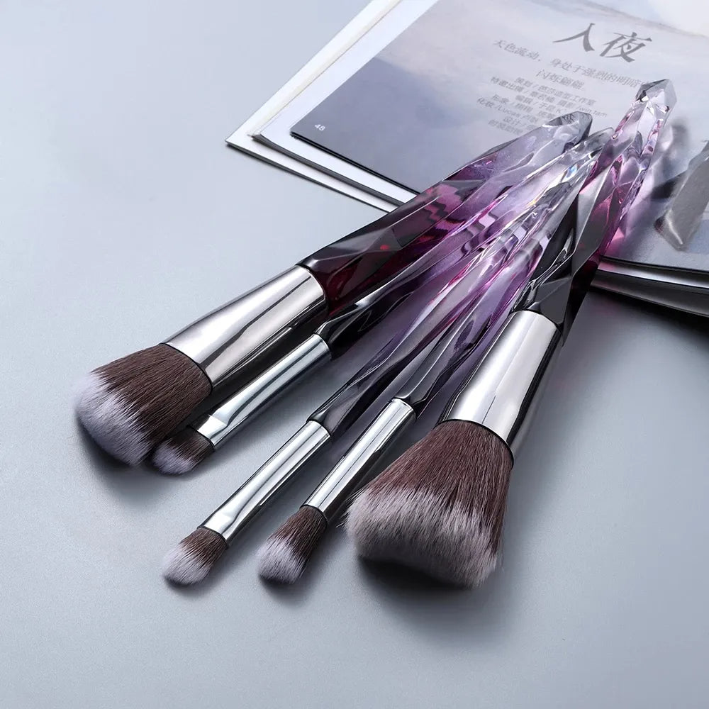 5-10pcs Crystal Pro Makeup Brushes Set