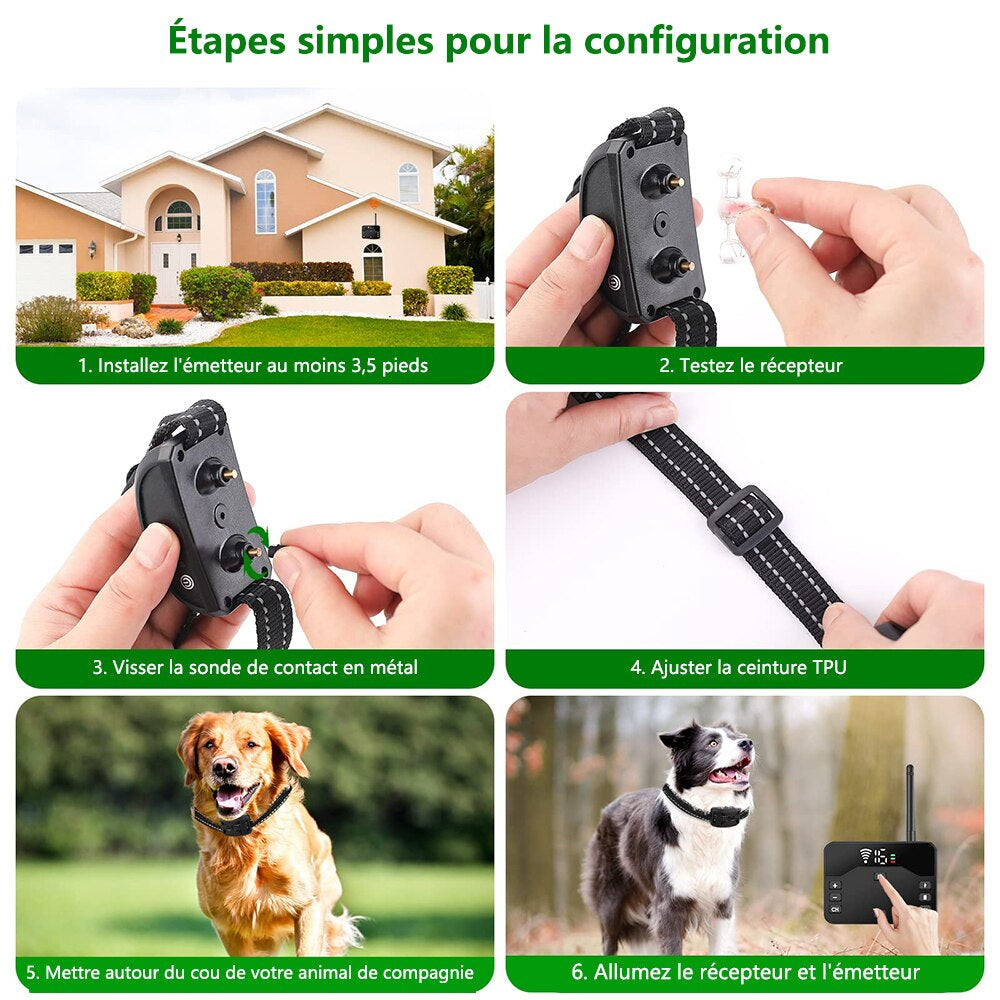 Fence Electric Vibration  Wireless System Rechargeable Dog Shocker