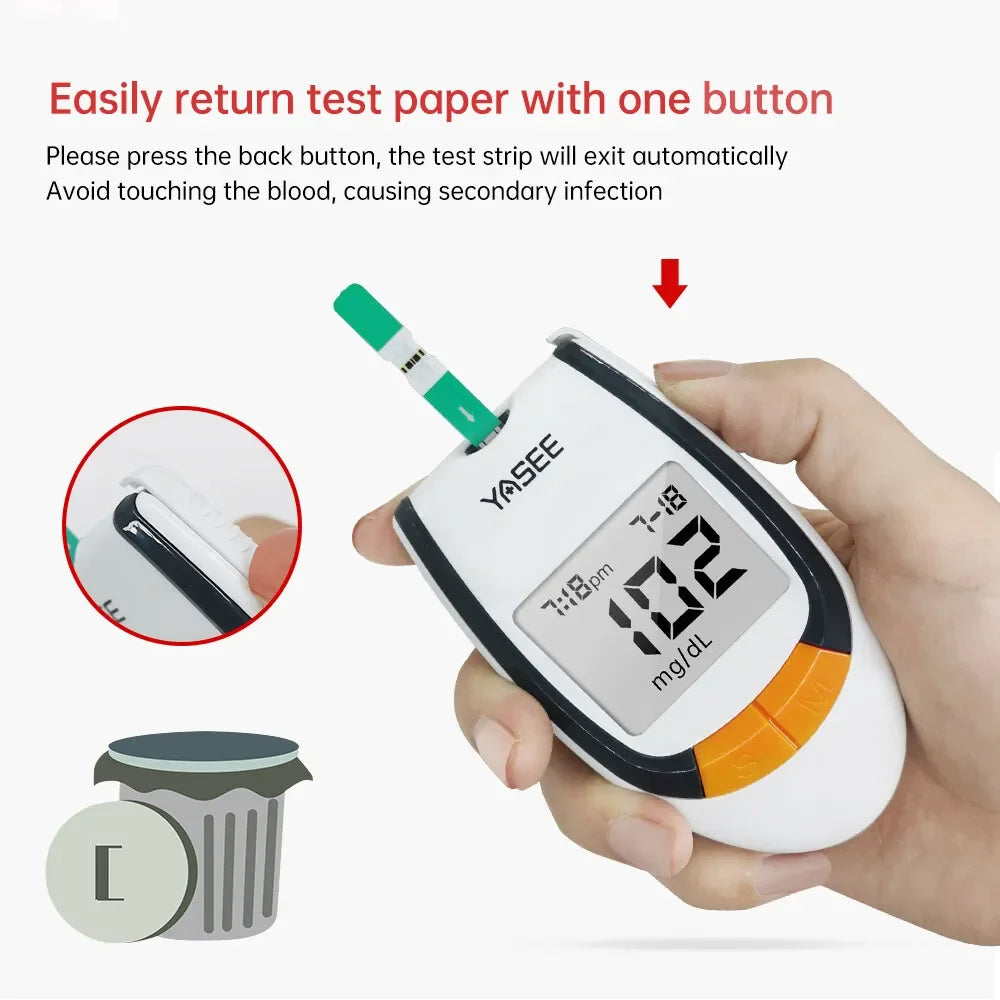 Lancet bloed glucose test strip yasee gls-77 health monitor