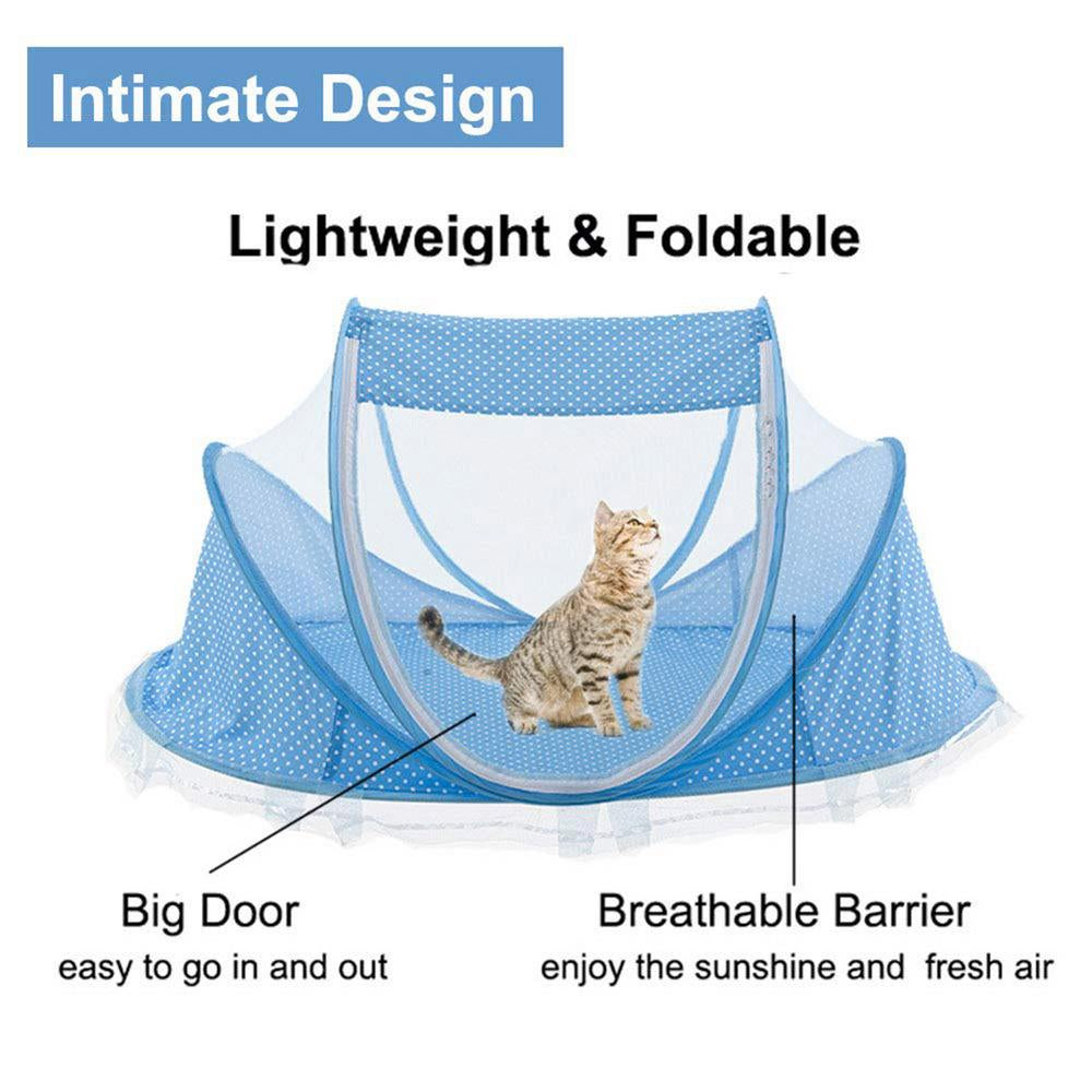 Pet Cat Dog Tent Portable Folding Closed Cozy Washable Teepee