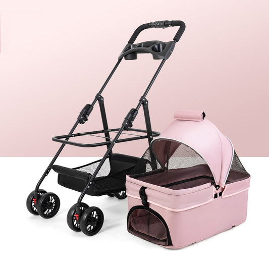 Pet Cat And Dog Cart Portable Foldable Trolley