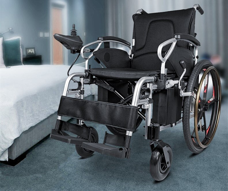 Power Assist Remote Foldable Electric Wheelchair