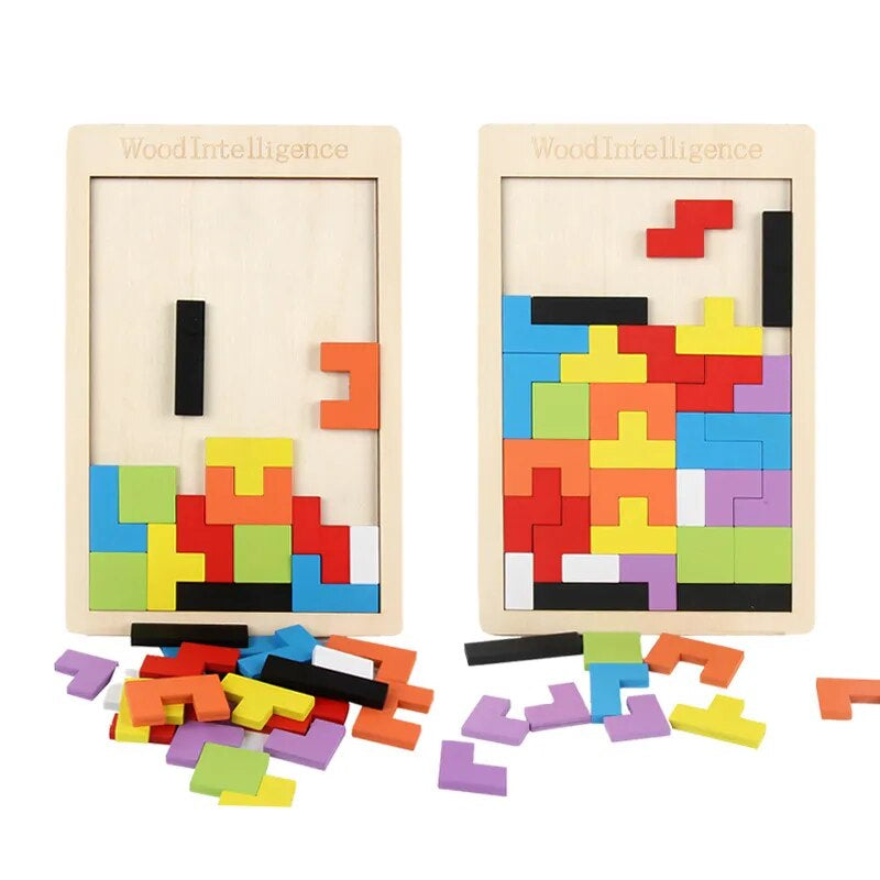 Puzzle Colorful Wooden Tangram For Kids Children toys