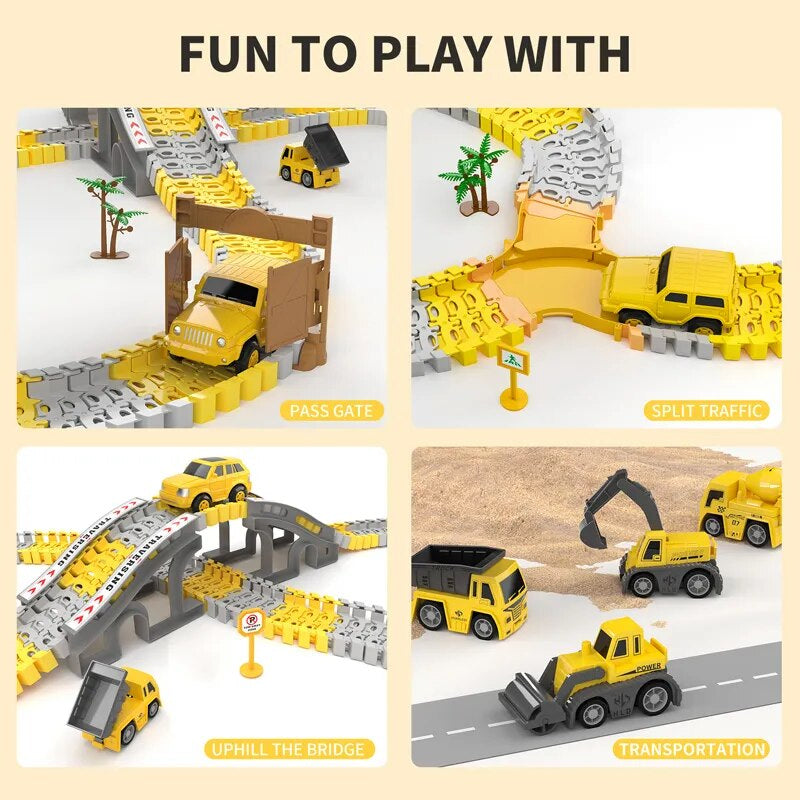 DIY Rail Car Educational Games Kids Toys